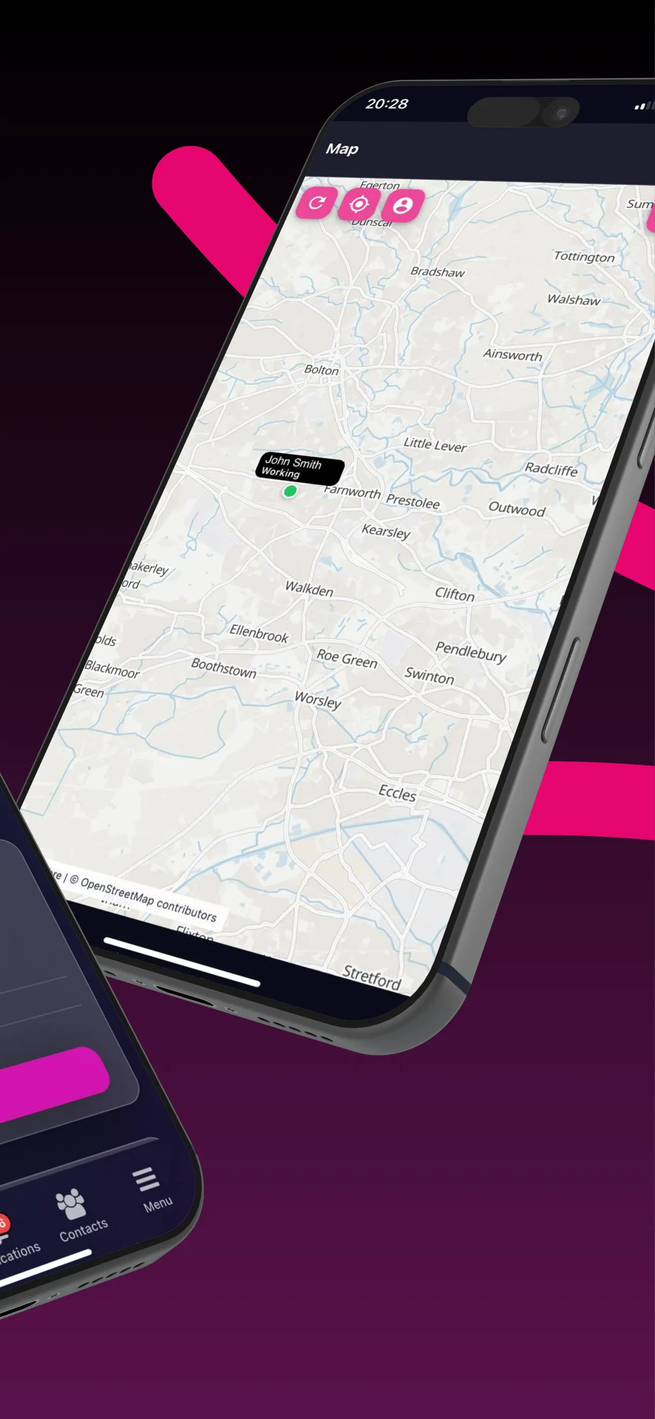 LoneConnect app on phone
